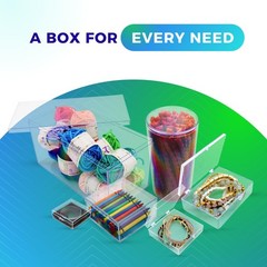 20 Pack Clear Acrylic Card Storage Boxes with Lids – 3 1/2″ L x 2 1/2″ W x