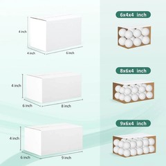 30 Pack Small Shipping Boxes Assorted Sizes, White Corrugated Box Mailers, Cardb