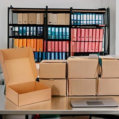 Small Shipping Boxes 12x9x4 Inches – Kraft Brown Corrugated Cardboard Boxes (…