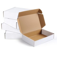 White Small Corrugated 6x4x2 Inch Tuck Top Mailer Shipping Boxes 5 PCS