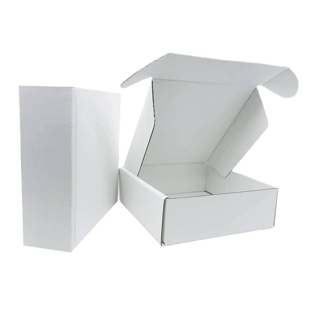 6x6x2 inch Small White Mailers Boxes Packaging Shipping Boxes Set of 10