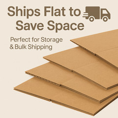 14x4x4 Long Corrugated Shipping Boxes ECT-32 Kraft RSC, Recycled Brown, 200 Pack