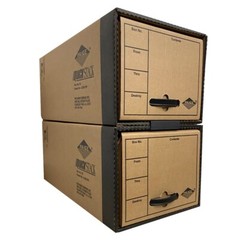 UOFFICE Quick Stack Drawer File Boxes, 24″ x 12.5″ x 10.5″, 2 Pack