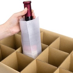 4 Sets Glass Packing Dividers with Foam Pouches for 18x14x12 Inch Boxes
