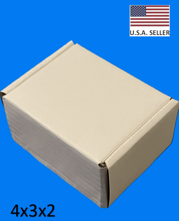 4x3x2 White Corrugated Cardboard Shipping boxes set of 30pcs