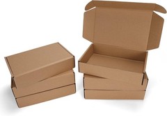 9x6x2 inch Shipping Boxes Set of 6 Brown, Inner Size 8.6×5.6×1.6 inch Cardboard