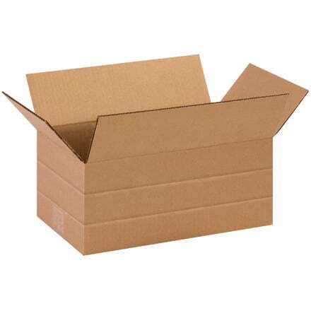 14 x 8 x 6″ Multi-Depth Corrugated Boxes, Brown 25/Bundle ECT-32