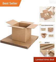 Eco-Friendly 6x6x6 Inches Corrugated Shipping Boxes – Pack of 6, Durable & Easy