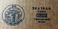 24″ x 16″ x 6″ Cardboard Corrugated Box