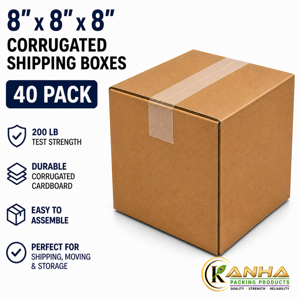 8x8x8 -40 Boxes Corrugated Shipping Heavy Duty Moving Storage Packing Cardboard