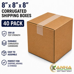 8x8x8 -40 Boxes Corrugated Shipping Heavy Duty Moving Storage Packing Cardboard