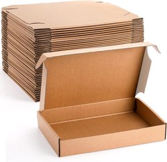 30 Pack 12x8x2 Inches Shipping Boxes, Brown Corrugated Cardboard Mailer Boxes, M