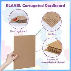 50-Pack 8.5×11 Corrugated Cardboard Sheets for Shipping and Crafts