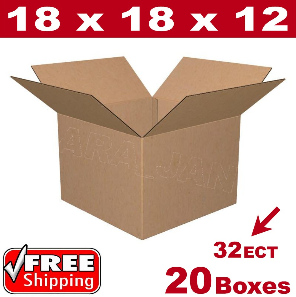 20 – 18x18x12 Cardboard Boxes Mailing Packing Shipping Box Corrugated Carton