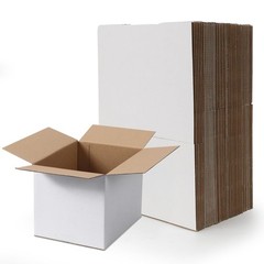 8x6x6 Shipping Boxes 40 Pack White Corrugated Cardboard Packing Moving Small