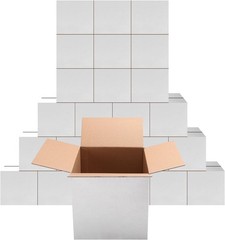 Affordable 8x8x8 White Cardboard Mailer Boxes Pack of 25 for Online Sellers