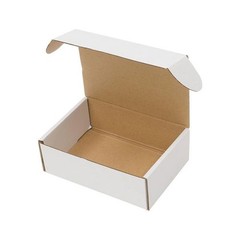 50 Corrugated Paper Boxes 6x4x2 “(15.2 * 10 * 5cm) White Outside and Yellow…