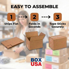 Partners Brand 14X10X5 Corrugated Cardboard Boxes, 14″L X 10″W X 5″H, Pack of 25