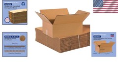 Bulk 25 Flat 16″ x 12″ x 6″ Corrugated Boxes – Ideal for All Your Packing Needs
