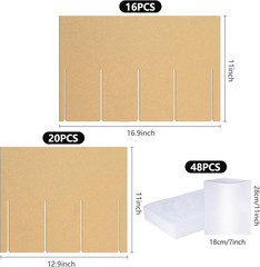 4 Sets Glass Packing Kits- Glass Dividers for Moving Boxes- Glassware Dish Packi