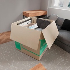 Classic Cardboard Moving Box with Handle Holes Fast shipping and Any Size