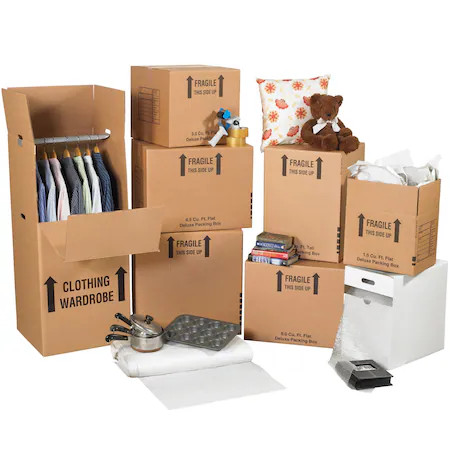 Zoro Select Mkit2 Moving Box Kit, Brown/White, Assorted, Assorted, Mkit2