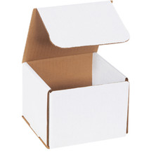 1-500 CHOOSE QUANTITY 5x5x5 Corrugated White Mailers Packing Boxes 5″ x 5″ x 5″