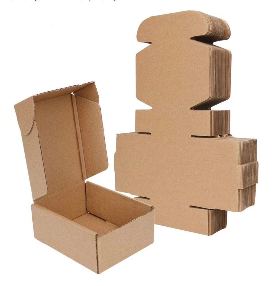 5x4x2 inches Kraft Corrugated Cardboard Shipping Boxes for Ecomm | Set of 60