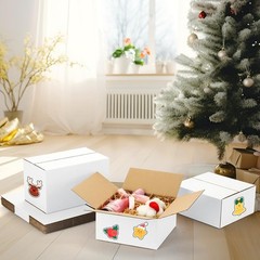 Brand New 8x8x4 Shipping Boxes – White – 30 Pack