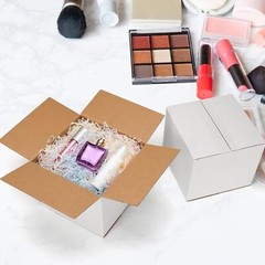 Shipping Boxes 7X7X6 Set of 40, White Corrugated Cardboard Box for Mailing Bu…