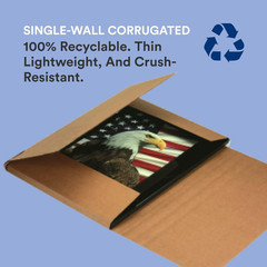 Flat Mailer Shipping Boxes 18″L X 12″W X 2″H Large 50-Pack | Corrugated Cardboar