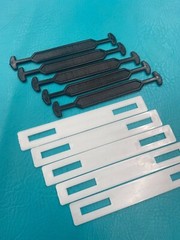5 Heavy Duty 6.75″ Cardboard Box Handles Plastic Carry Ship 45 lbs Black W/Back