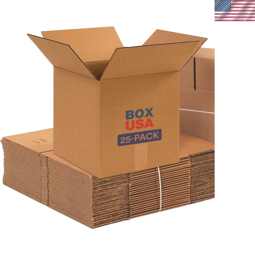 Brand New Shipping Boxes 12x12x12 Kraft 25-Pack