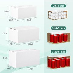 30 Pack Small Shipping Boxes Assorted Sizes, White Corrugated Box Mailers, 9X6X4