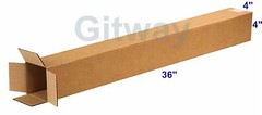 25 4x4x36 Tall Long Cardboard Shipping Golf Club Umbrella Pole Box Boxes 36x4x4