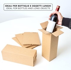 Shipping Boxes Long for Shipping and Wine Bottles – 30 x 10 x 10 cm Made in…