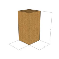 100 5x5x10 Kraft Brown Corrugated Shipping Boxes 32 ECT Single-Wall New