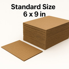 100 Cardboard Pads 6×9 in Corrugated Sheets 1/8″ Thick Inserts for Packing
