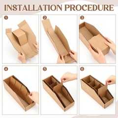 30 Pcs Cardboard Storage Parts Bins Open Top Corrugated Cardboard Storage Box…