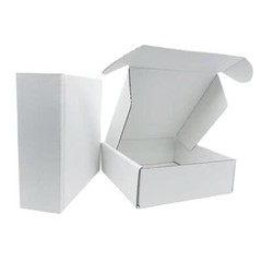 6x6x2 inch Small White Mailers Boxes Pack of 35 Recyclable Corrugated Gift Box