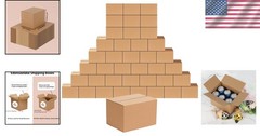 Brand New 40 Pack 8x6x6 Inches Shipping Boxes, Corrugated Cardboard, Brown, E…