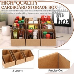 30 Pcs Cardboard Storage Parts Bins Open Top Corrugated Cardboard Storage Box…