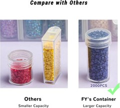 forever young Diamond Painting Storage Containers, 1 Pack 60 Grids Bead Organ…