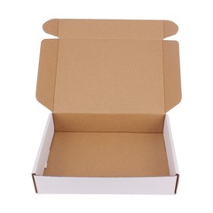 30 Pack 11×8.75×2 Inch Corrugated Box Mailers- White Cardboard Shipping Box C…