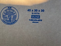 40x30x30” 275lbs Uline Corrugated Shipping Storage Box – NEW