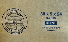 30″ x 5″ x 24″ Cardboard Corrugated Box – SIDE LOADING