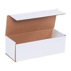 50 12″ x 5″ x 4″ White Corrugated Mailers Die Cut Tuck Flap Boxes