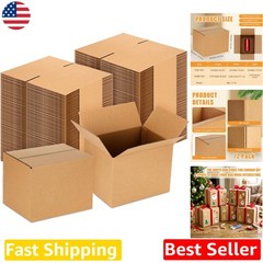 Essential 72 Pack 8x6x6 Inch Craft Boxes – Sturdy Cardboard for Gifts & Mailing