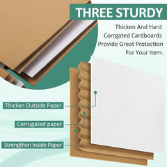 30 Pack Small Shipping Boxes Assorted Sizes, White Corrugated Box Mailers, 9X6X4