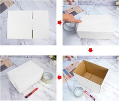 6x6x6 Inches White Shipping Boxes Set of 25